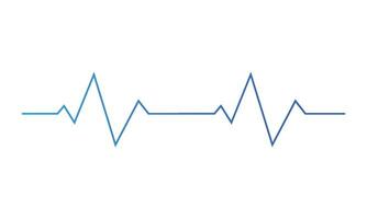 vecteur ecg battement de coeur lignes sur blanc Contexte