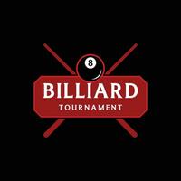 billard et queue queue Créatif logo modèle conception. logos de billard des sports Jeux, clubs, tournois et championnats. vecteur