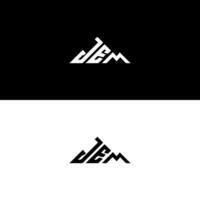 jem Triangle lettre logo conception avec Triangle forme. jem Triangle logo conception monogramme. jem Triangle vecteur logo modèle avec rouge couleur. jem triangulaire logo simple, élégant, et luxueux conception.