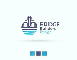pont constructeur logo conception vecteur