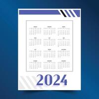 nettoyer 2024 imprimable calendrier disposition programme affaires un événement vecteur