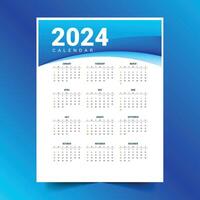 œil contagieux 2024 annuel mur calendrier disposition pour espace de travail vecteur