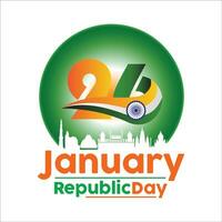 jour de la république indienne 26 janvier fond vecteur