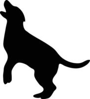 chien en jouant silhouette royalties gratuit image vecteur