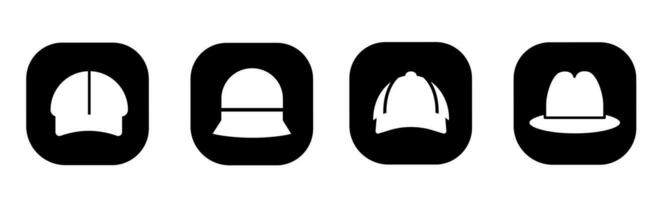 chapeau icône dans plat. une chapeau icône conception. Stock vecteur. vecteur