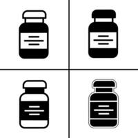 vecteur noir et blanc illustration de bouteille icône pour entreprise. Stock vecteur conception.