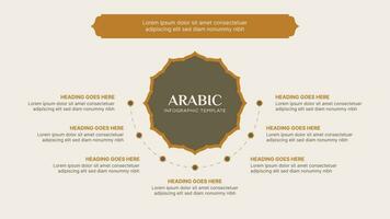 islamique infographie conception modèle avec arabe style conception éléments vecteur