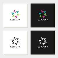 deux mains sur lettre logo conception conception inspiration vecteur