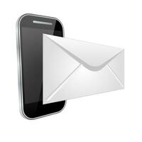 envoyer un email par téléphone vecteur