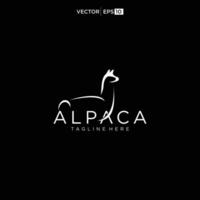 alpaga logo conception icône vecteur silhouette