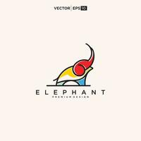 l'éléphant logo. africain faune l'éléphant logo icône vecteur