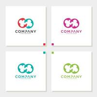 deux mains sur lettre logo conception conception inspiration vecteur