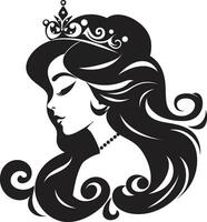 noble tiare déployé logo conception emblème royal héritière illuminé iconique logo conception vecteur