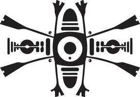 lisse drone marque noir quadcopter logo vol innovateur noir vecteur quadcopter