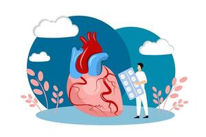 cardiologie. cardiologue traite le cœur vecteur