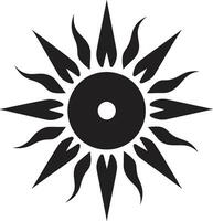 lumière du jour délice Soleil badge sunburst éclat Soleil logo icône vecteur