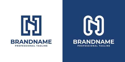 moderne lettre hn monogramme logo, adapté pour affaires avec hn ou nh initiales vecteur