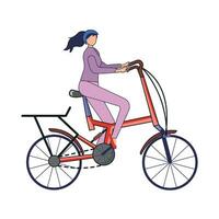 en jouant vélo illustration vecteur