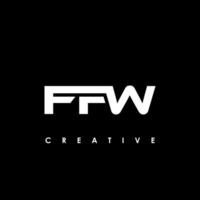 ffw lettre initiale logo conception modèle vecteur illustration