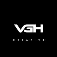 vgh lettre initiale logo conception modèle vecteur illustration