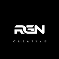 rgn lettre initiale logo conception modèle vecteur illustration