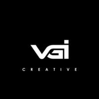 vgi lettre initiale logo conception modèle vecteur illustration