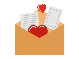 cœur lettre pour Valentin journée décoration vecteur