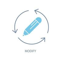 modifier concept ligne icône. Facile élément illustration. modifier concept contour symbole conception. vecteur