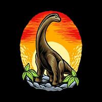 brachiosaure monstre dinosaures vecteur illustration