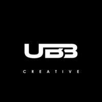 ubb lettre initiale logo conception modèle vecteur illustration