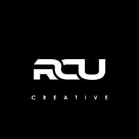 rcu lettre initiale logo conception modèle vecteur illustration