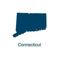 Connecticut carte vecteur conception modèles isolé sur blanc Contexte