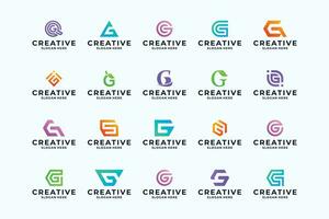 Créatif lettre g logo conception collection. vecteur