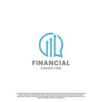 moderne financier consultant logo conception inspiration vecteur