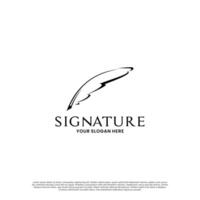 penne Signature logo conception inspiration vecteur