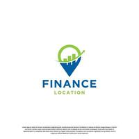 la finance emplacement logo conception avec Statistiques La Flèche vecteur