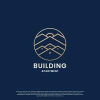 bâtiment architecture logo conception modèle. logo pour architecte, prestataire, et réel biens hypothèque vecteur