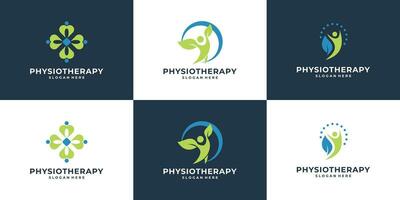 soins de santé médical logo conception. bien-être yoga logo conception concept. vecteur