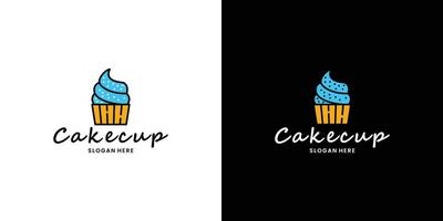 gâteau boutique en ligne magasin logo conception restaurant culinaire vecteur