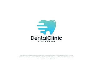 dentaire clinique logo conception. dentiste logo traitement dent logo concept. vecteur