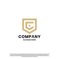 Créatif lettre c combiner avec bouclier logo conception monogramme pour votre affaires identité vecteur