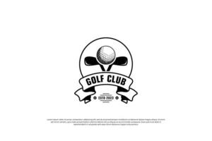 le golf emblème logo conception, le golf championnat logo. équipe le golf emblème logo. vecteur