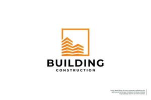 bâtiment construction, architecture logo conception vecteur