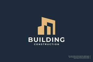 bâtiment, modèle de conception de logo immobilier vecteur