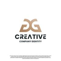 lettre g g logo conception créatif. initiales pour votre entreprise identité. vecteur