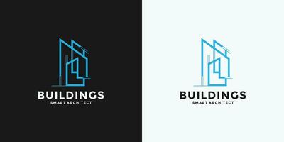 bâtiment architecte logo conception pour votre affaires vecteur