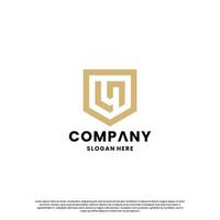 Créatif lettre n combiner avec bouclier logo conception monogramme pour votre affaires identité vecteur