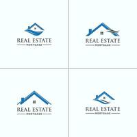 réel biens logo conception collection. hypothèque logo symbole. vendre maison icône vecteur