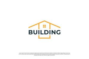 minimaliste bâtiment architecture logo conception inspiration. vecteur