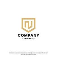 Créatif lettre n combiner avec bouclier logo conception monogramme pour votre affaires identité vecteur